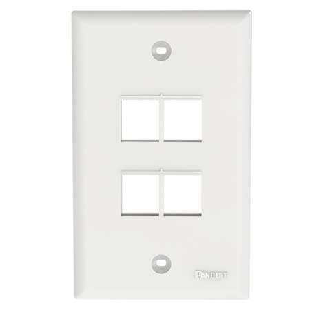 nk4fnwh netkey® faceplate 4 port white