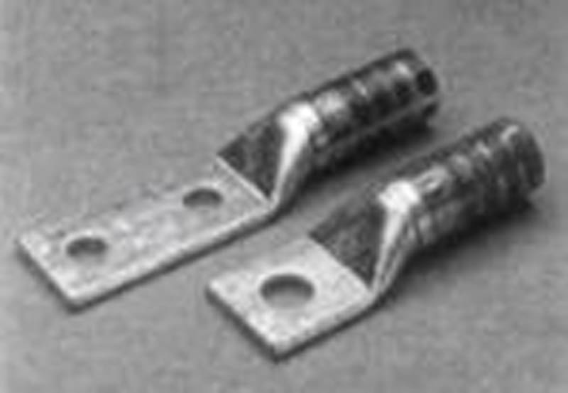 Penn-Union BBLU 025S Compression Lug, Copper, 1-Hole, 1/2", Long Barrel, 250 MCM