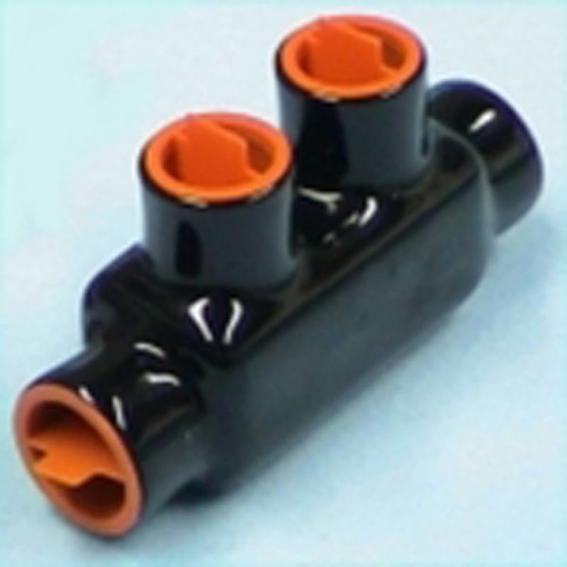Penn-Union IISRB 2 Multi-Tap Connector, In Line, 14 AWG - 2AWG, AL/CU