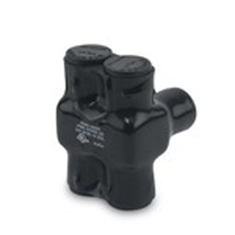 Penn-Union IPBB NA250 2D Insulated Cable Connector, Dual Entry, 10 AWG to 250 kcmil, AL/CU