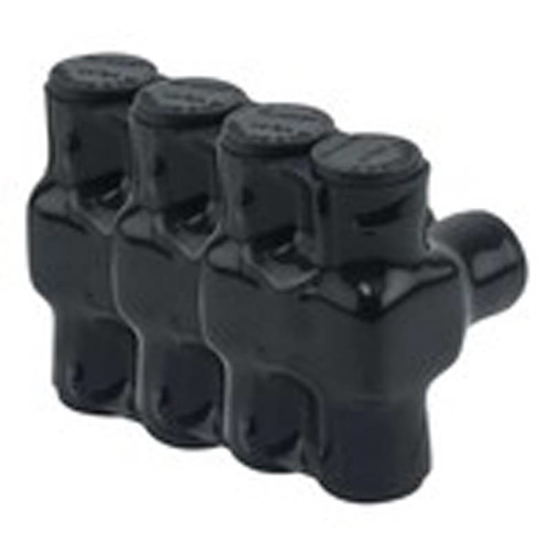 Penn-Union Insulated Cable Connector, Dual Entry, 10 AWG to 250 kcmil, AL/CU