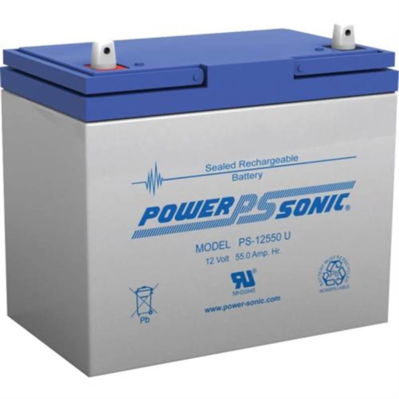 PowerSonic PS-12550 12V/55A Hour Sealed Lead Acid Battery with Nut-Bolt Terminal PowerSonic PS-12550 12V/55A Hour Sealed Lead Acid Battery with Nut-Bolt Terminal