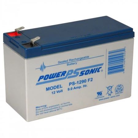 Power-Sonic Genuine PS-1290 12V 9 Ah SLA Battery (F2 Terminals)