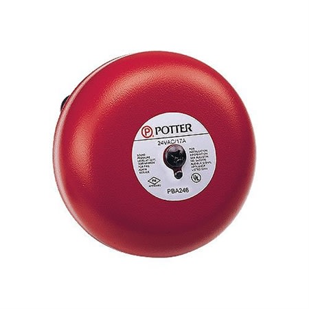 Potter / Amseco PBA-1206 AC Powered Bell 120VAC 6" Potter PBA1206