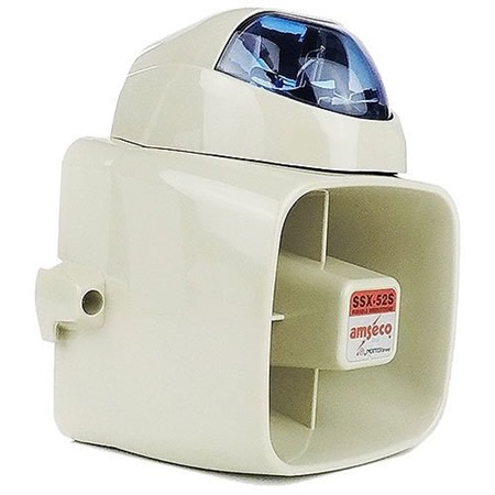 Potter SSX-52SB Series 12 VDC Wall Mount Siren Strobe 120dB, Blue Lens Color