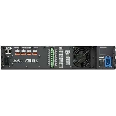 QSC CXQ2K4 Q-SYS 4-Channel Network Amplifier with Mic/Line Inputs, 2000W