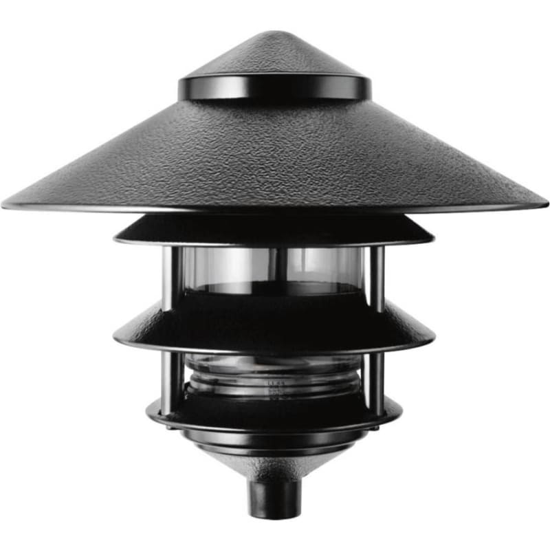 RAB Lighting LL23B Incandescent 4 Tier Lawn Light with 10" Top, A-19 Type, Black