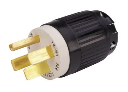 Reliance Controls 1450P Male Plug, 50 Amp, 120/240 Volt, Straight Blade