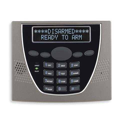 6460SC Premium Custom Alpha Keypad for VISTA Systems, Silver and Black, Honeywell Home