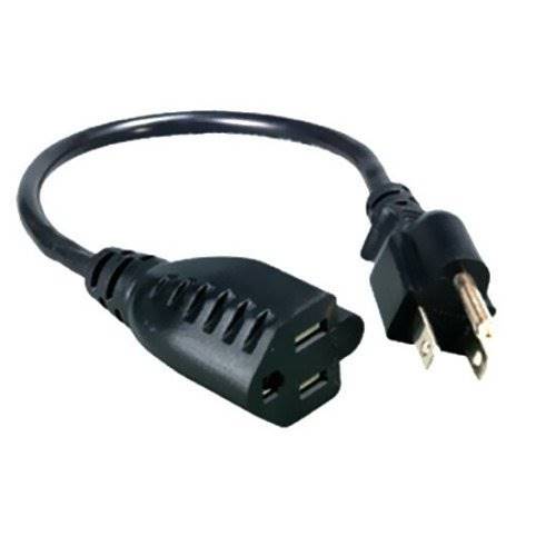 Comprehensive ACP-BK-1 Universal AC Power Extension, 16/3 (1 ft), Black Comprehensive ACP-BK-1 Universal AC Power Extension, 16/3 (1 ft), Black