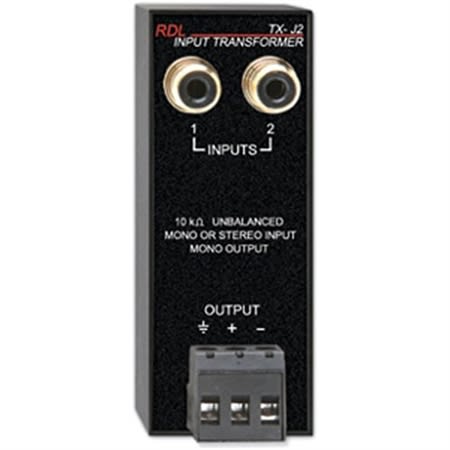 RDL TX-J2 Unbalanced Input Transformer, Unbalanced Stereo Inputs to Summed Balanced Mono Output