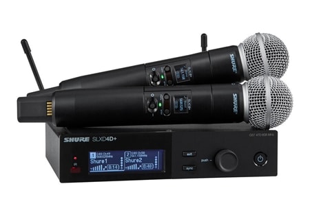 Shure SLXD24D+/58-G57 Dual Wireless System with 2 SLXD2+/58 Handheld Transmitters