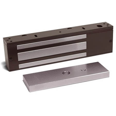 SDC 1511X 1510 Series Single Electromagnetic Door Lock, Surface Mount, 1650lbs Holding Force, Dark Bronze