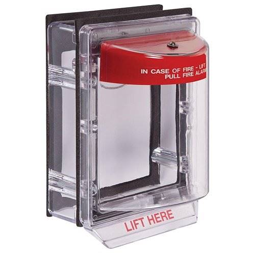 Safety Technology STI 3150 Weather Stopper without Horn with Clear Spacer, Fire Label, Red