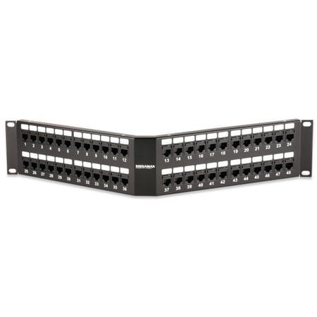 48458ac6a 48port category 6a mtseries angled patch