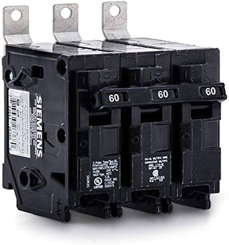 Siemens Industry B360 3-Pole 60 Amp 240 Volt 10 K Circuit Breaker Siemens Industry B360 3-Pole 60 Amp 240 Volt 10 K Circuit Breaker