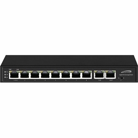 Speco P8S10G 10-Port Gigabit Network PoE Switch, (Replaces P8S9G)