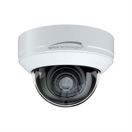 Speco Technologies VLD9M 2MP HD-TVI IR Dome HDoC Camera with Junction Box, 2.8-12mm Motorized Lens, White