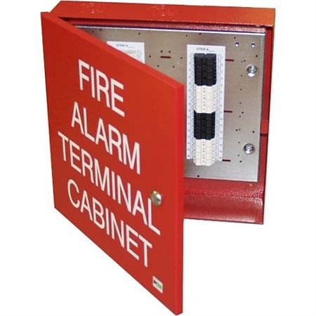 SAE SSU00660 IF-Series Terminal Cabinet, 14"W 14"H 3-1/4"D, Keyed Lock, Red