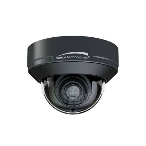 Speco O8FD1M Flexible Intensifier 4K IR 8MP Dome IP Camera with Advanced Analytics and Junction Box, 2.8-12mm Motorized Lens, Dark Gray, (Replaces O6FD4M)