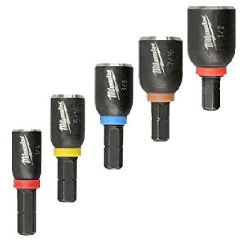 MILWAUKEE ELEC TOOL 49-66-4563 5 Piece Insert Nut Drive Set MILWAUKEE ELEC TOOL 49-66-4563 5 Piece Insert Nut Drive Set
