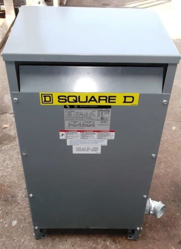 Square D EE25S3H 25 kVa 240 x 480 VAC Primary 120/240 VAC Secondary Energy Efficient Transformer
