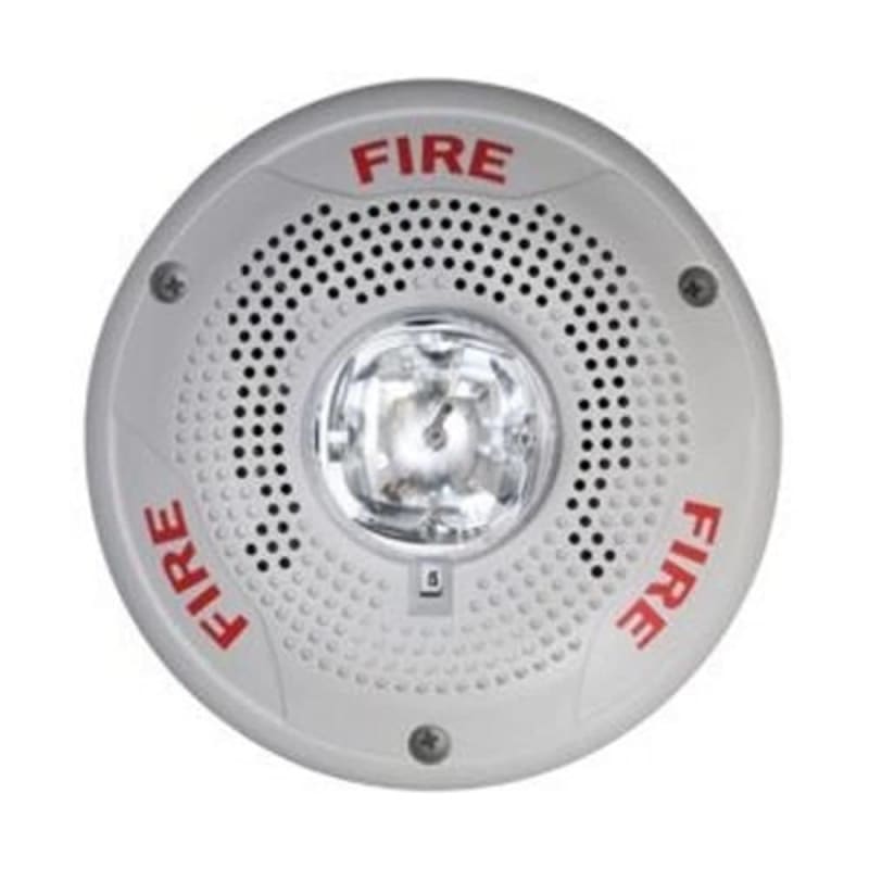 System Sensor System Sensor SPSCWK White Outdoor Ceiling-Mount Speaker Strobe
