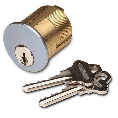 SDC CYL-6KAQ Mortise Cylinder for Key Switches, 6-Pin, 11/8" Length, Keyed Alike