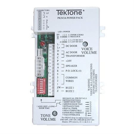 TekTone PK543A Apartment Intercom Amplifier for 5-, 4- & 3-Wire Remote Station