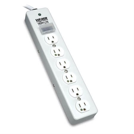 Eaton Tripp Lite SPS610HGRA 6-Outlet Hospital-Grade Surge Protector, 10' (3.05 m) Cord, 1050-Joule