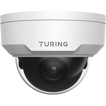 Turing Video TP-MFD4A4 SMART Series TwilightVision 4MP IR Dome IP Camera, 4mm Lens, White