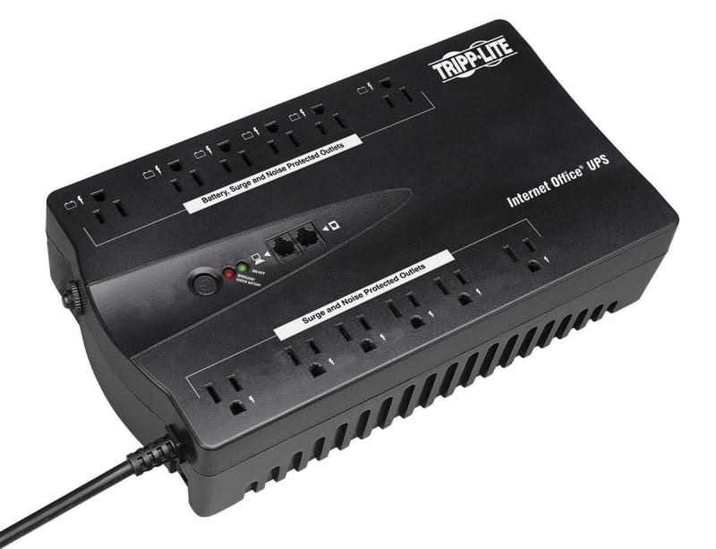 Tripp Lite INTERNET750U 750VA 450W Standby UPS - 12 NEMA 5-15R Outlets, 120V, 50/60 Hz, USB, 5-15P Plug, Desktop/Wall Mount Tripp Lite INTERNET750U 750VA 450W Standby UPS - 12 NEMA 5-15R Outlets, 120V, 50/60 Hz, USB, 5-15P Plug, Desktop/Wall Mount