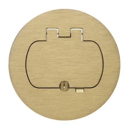 e97br 5 round cover single door type brass