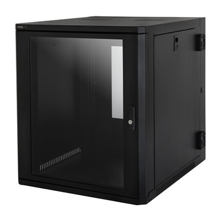 Strong SR-WMS-10U Wall Mount Rack System, 10U, Steel, Black