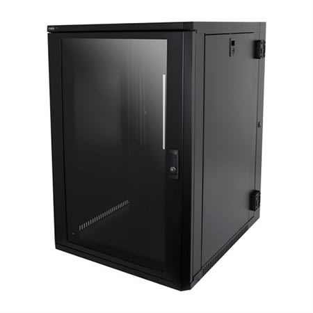 Strong SR-WMS-16U Wall Mount Rack System, 16U, Steel, Black