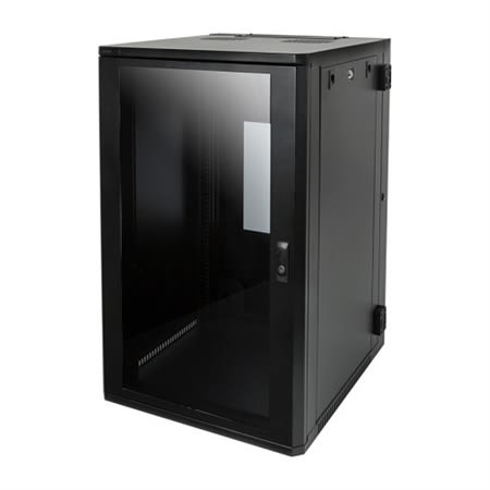 Strong SR-WMS-18U Wall Mount Rack System, 18U, Steel, Black