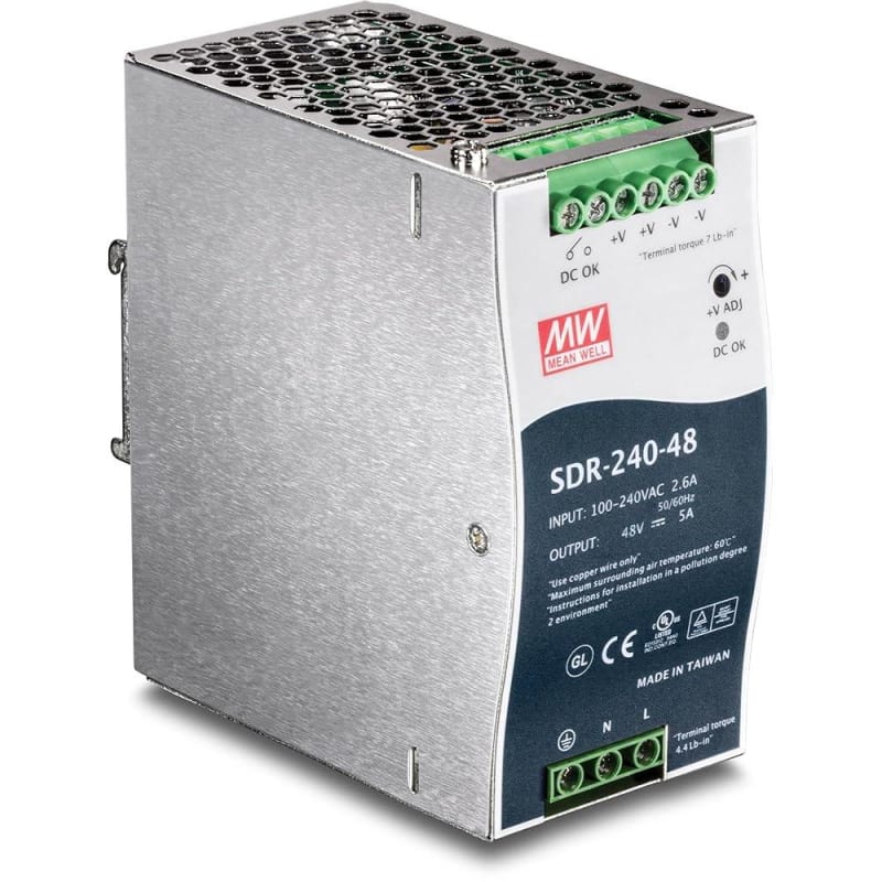 TRENDnet TI-S24048 240W Single Output Industrial DIN-Rail Power Supply TRENDnet TI-S24048 240W Single Output Industrial DIN-Rail Power Supply