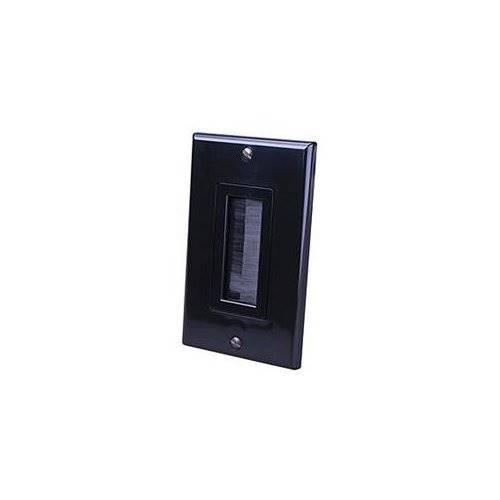 Vanco International, Inc Vanco Bulk Decor Style Brush Wall Plate 1 Gang Blk