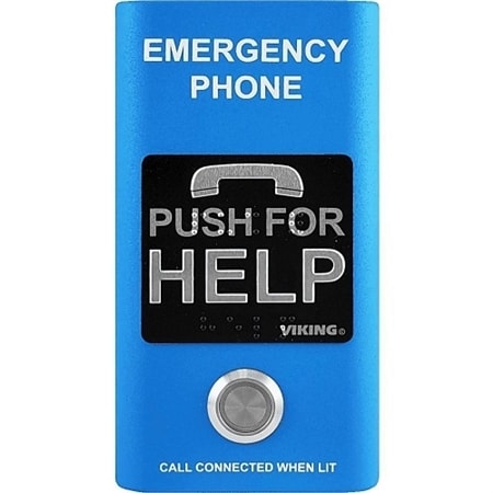 Viking E-1600-BL-IP Compact VOIP Emergency Phone, Blue Finish