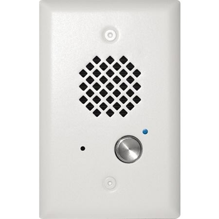 Viking E-40-WH-EWP Single Gang Entry Phone with Enhanced Weather Protection, White