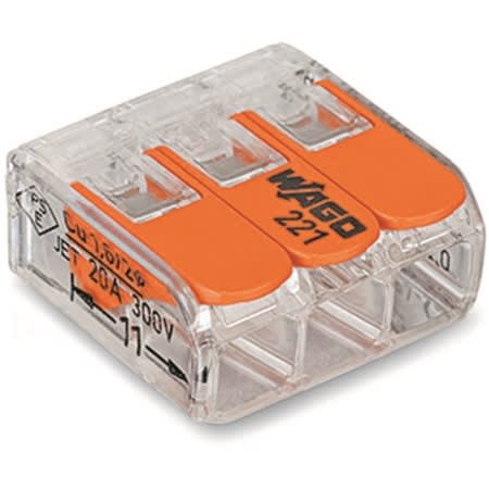 221-413/K194-4045 Splicing Connector, Compact, 221-413 Series, 24 -12 AWG, 3-Port, 50/PK 221-413/K194-4045 Splicing Connector, Compact, 221-413 Series, 24 -12 AWG, 3-Port, 50/PK