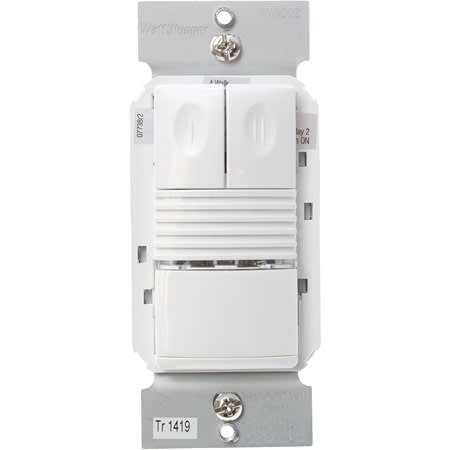Wattstopper PW-302-W PIR Dual Relay Occ Sen, Light Level, w/ Neutral