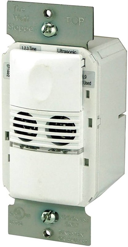 Watt Stopper Ultrasonic Wall Switch Occupancy Sensor 120/277 Volt AC, 300 Sq ft