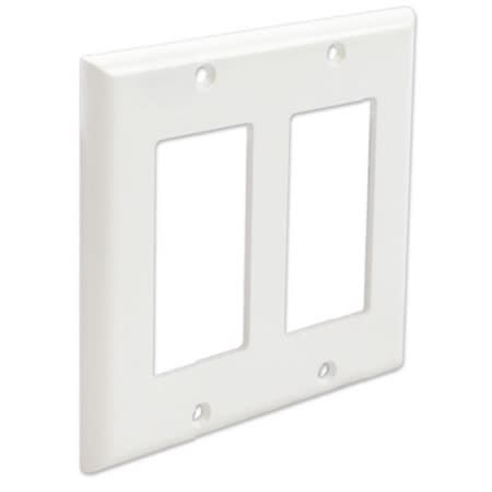 dwp2gwh decorator wall plate doublegang white sing