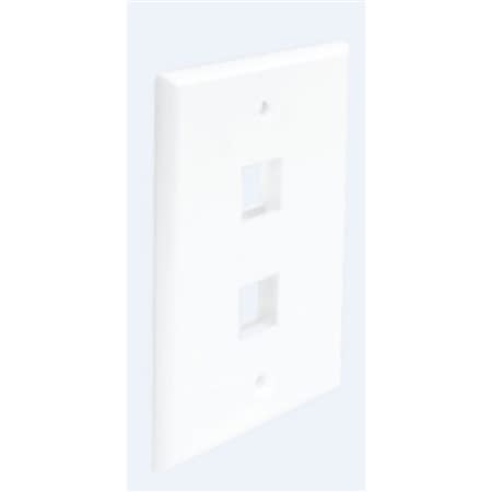 fp02pivs 2port singlegang noid faceplate ivory sin