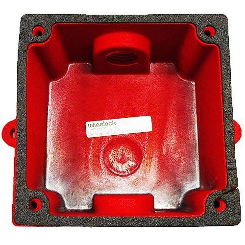 Wheelock Red Fire Alarm Weather Resistant Outdoor Back Box Fire Signaling