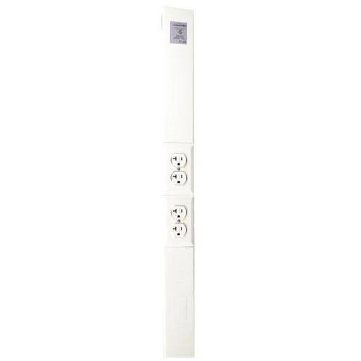 Wiremold 30TP Tele-Power Power Pole, 10 ft 5 in L x 3 in W, Steel