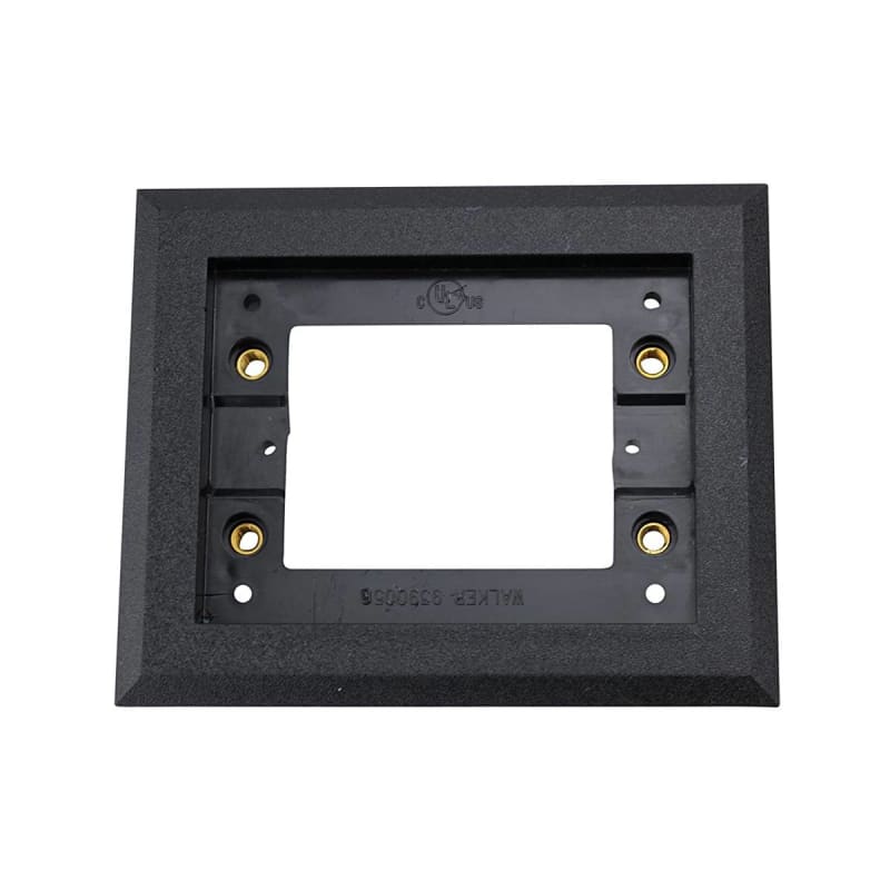 Wiremold 817PCC-BLK Cover Plate Flange, Square, 1-Gang, Black, Non-Metallic