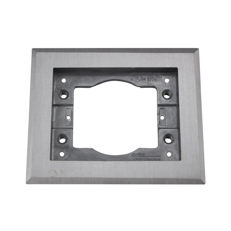Wiremold 818TCAL Cover Plate Flange, Square, 1-Gang, Aluminum