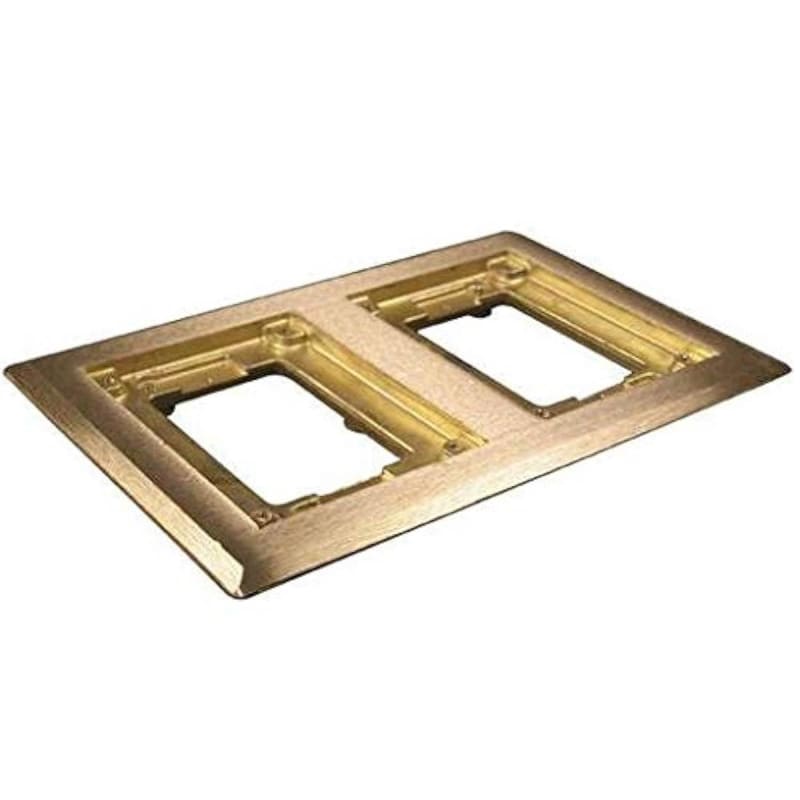 Wiremold 827C Cover Plate Flange, Square, 2-Gang, Brass